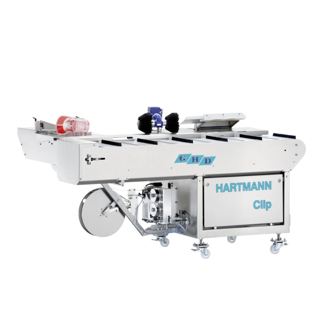 Polavtomatsko closing and clipping machine